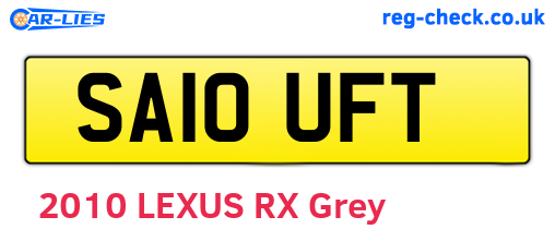 SA10UFT are the vehicle registration plates.