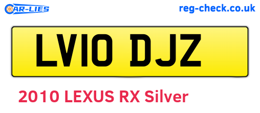 LV10DJZ are the vehicle registration plates.