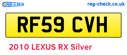 RF59CVH are the vehicle registration plates.
