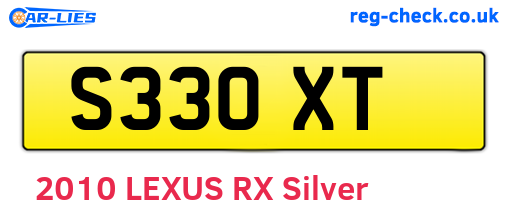 S33OXT are the vehicle registration plates.