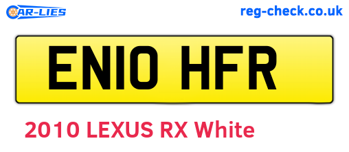 EN10HFR are the vehicle registration plates.