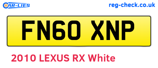 FN60XNP are the vehicle registration plates.