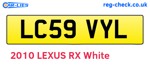 LC59VYL are the vehicle registration plates.