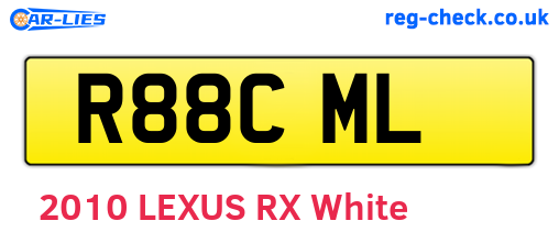 R88CML are the vehicle registration plates.