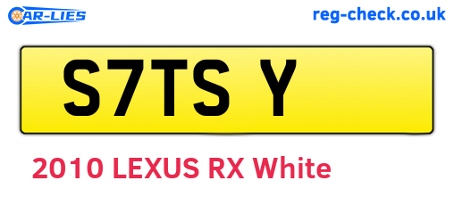 S7TSY are the vehicle registration plates.