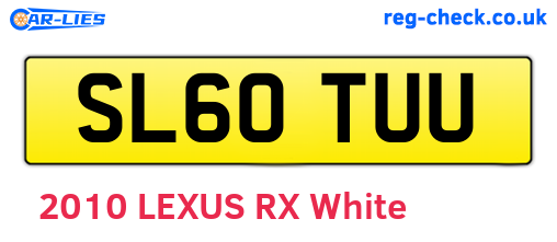 SL60TUU are the vehicle registration plates.