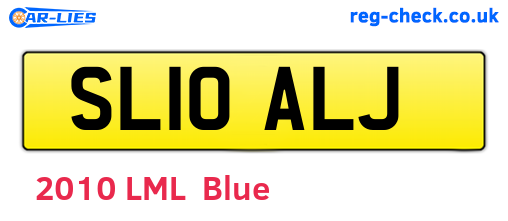 SL10ALJ are the vehicle registration plates.