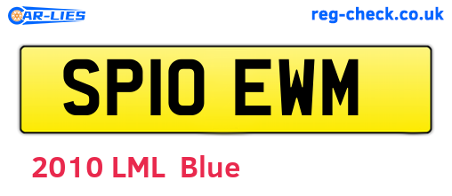 SP10EWM are the vehicle registration plates.
