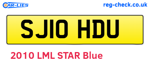 SJ10HDU are the vehicle registration plates.