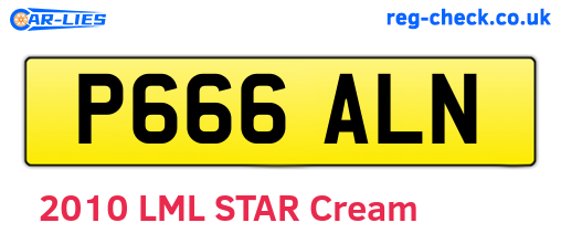 P666ALN are the vehicle registration plates.