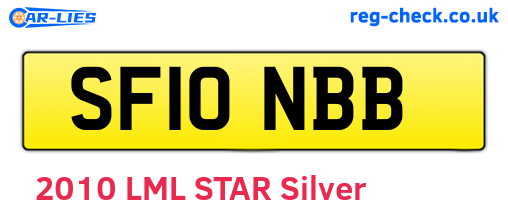 SF10NBB are the vehicle registration plates.