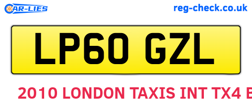 LP60GZL are the vehicle registration plates.
