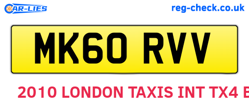 MK60RVV are the vehicle registration plates.