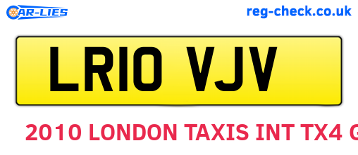 LR10VJV are the vehicle registration plates.