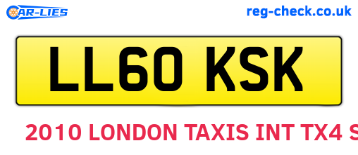 LL60KSK are the vehicle registration plates.