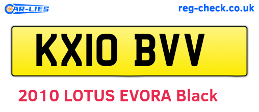KX10BVV are the vehicle registration plates.