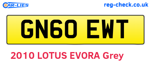 GN60EWT are the vehicle registration plates.