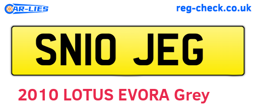 SN10JEG are the vehicle registration plates.