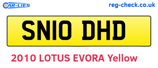SN10DHD are the vehicle registration plates.