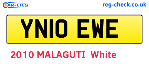 YN10EWE are the vehicle registration plates.