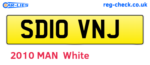 SD10VNJ are the vehicle registration plates.