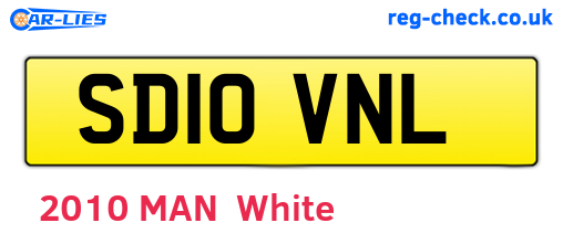 SD10VNL are the vehicle registration plates.