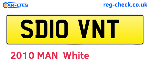SD10VNT are the vehicle registration plates.