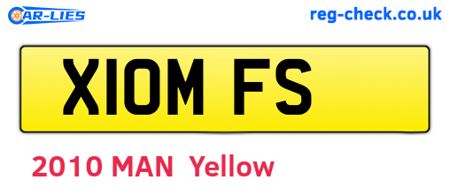 X10MFS are the vehicle registration plates.