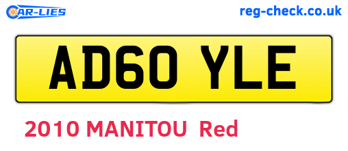 AD60YLE are the vehicle registration plates.