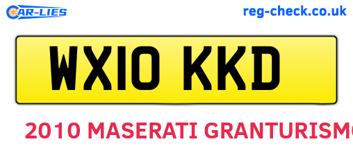 WX10KKD are the vehicle registration plates.