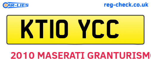 KT10YCC are the vehicle registration plates.