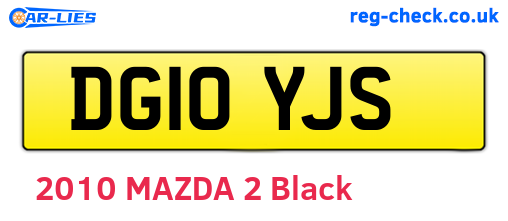 DG10YJS are the vehicle registration plates.
