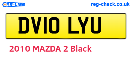 DV10LYU are the vehicle registration plates.