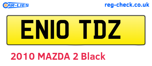 EN10TDZ are the vehicle registration plates.