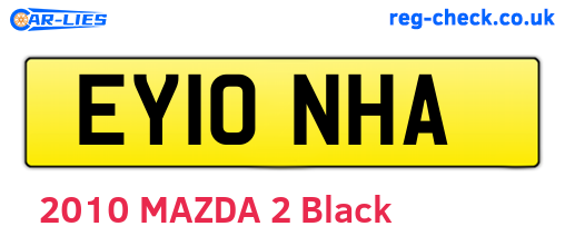 EY10NHA are the vehicle registration plates.