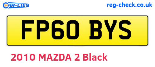 FP60BYS are the vehicle registration plates.