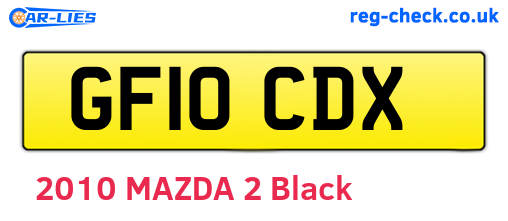 GF10CDX are the vehicle registration plates.