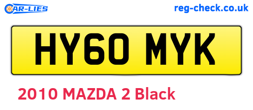 HY60MYK are the vehicle registration plates.