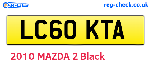 LC60KTA are the vehicle registration plates.