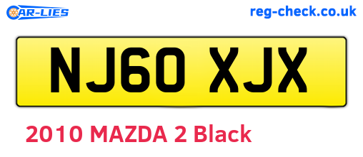 NJ60XJX are the vehicle registration plates.