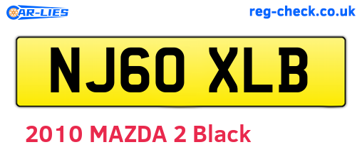 NJ60XLB are the vehicle registration plates.