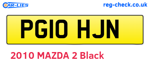 PG10HJN are the vehicle registration plates.