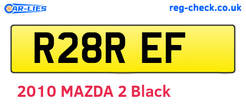 R28REF are the vehicle registration plates.