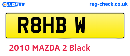 R8HBW are the vehicle registration plates.