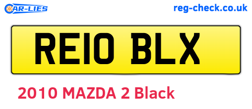 RE10BLX are the vehicle registration plates.