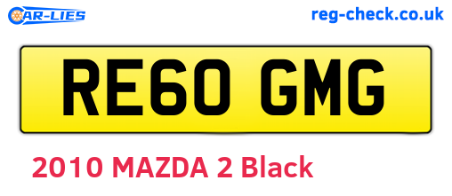 RE60GMG are the vehicle registration plates.