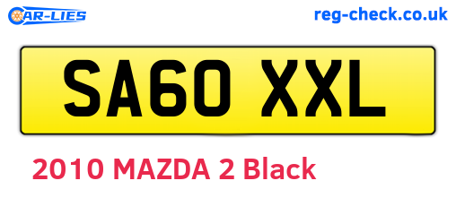 SA60XXL are the vehicle registration plates.