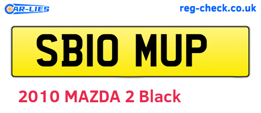 SB10MUP are the vehicle registration plates.