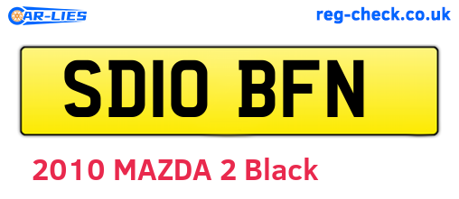 SD10BFN are the vehicle registration plates.