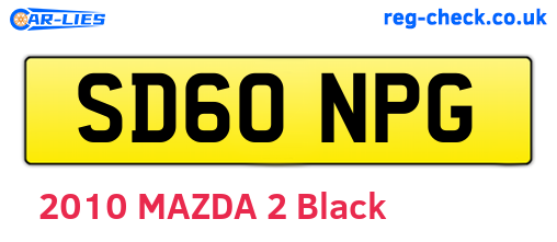 SD60NPG are the vehicle registration plates.